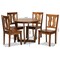 Baxton Studio Elodia Modern and Contemporary Transitional Walnut Brown Finished Wood 5-Piece Dining Set 177-11379-10897-Zoro - alternate 4
